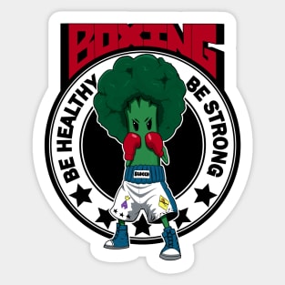 Boxer broccoli - Brocco Lee the champion of healthy food Sticker